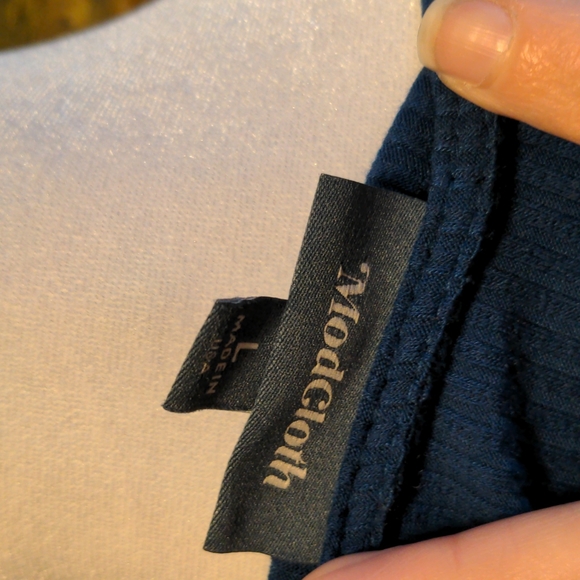 ModCloth Blue Ribbed Dress - Picture 4 of 5